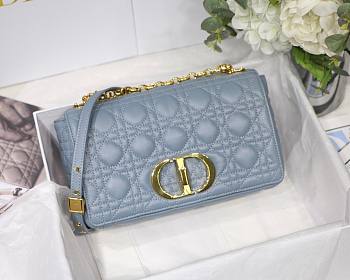 Dior Caro Medium Light Blue M8017 Size 25.5 x 15.5 x 8 cm