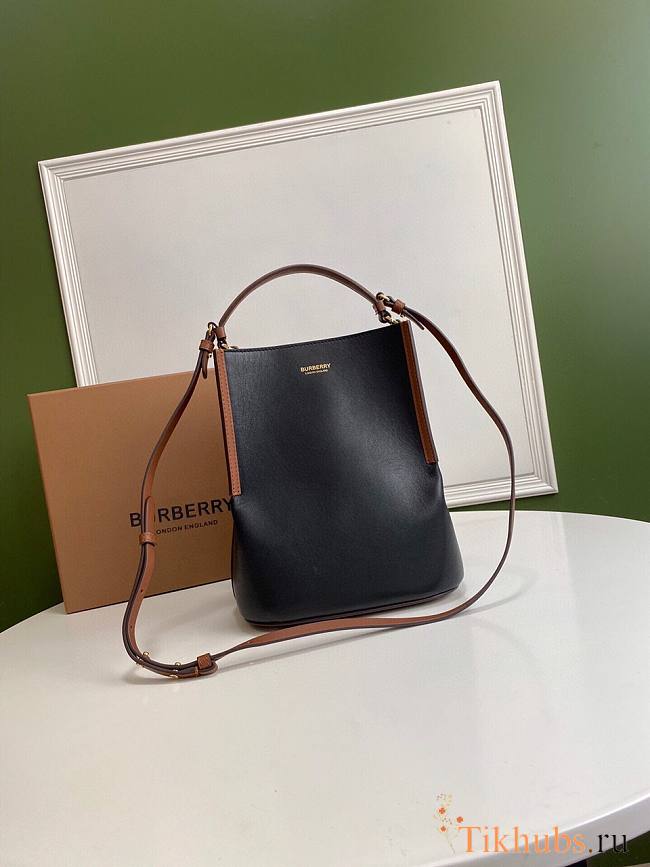 BURBERRY Canvas Bucket Bag Black Size 21 x 16.5 x 25 cm - 1