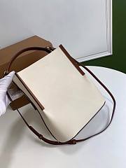 BURBERRY Canvas Bucket Bag White Size 21 x 16.5 x 25 cm - 5