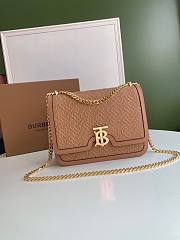 BURBERRY Logo Lock Bag Brown Size 25.5 x 6.5 x 18.5 cm - 1