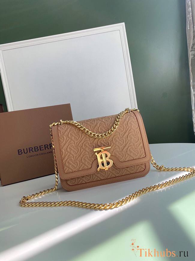 BURBERRY Logo Lock Bag Brown Size 21 x 6 x 16 cm - 1