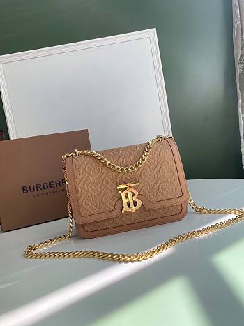 BURBERRY Logo Lock Bag Brown Size 21 x 6 x 16 cm