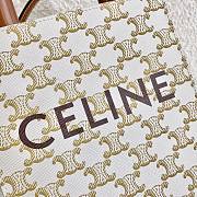 Celine Mini Cabas Old Flower White 2200 Size 17 × 21 × 4 cm - 5