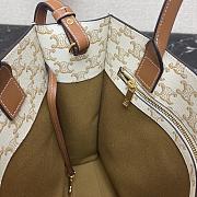 Celine Mini Cabas Old Flower White 2189 Size 17 × 21 × 4 cm - 6