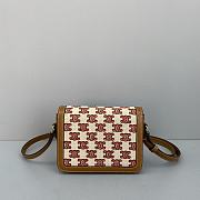 Celine Triomphe Box Bag Small Embroidery Reddish Brown 60018 Size 18 x 14 x 6 cm - 2