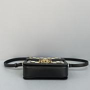 Celine Triomphe Box Bag Small Embroidery Black 60018 Size 18 x 14 x 6 cm - 6