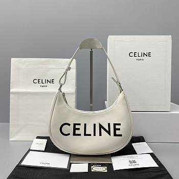 Celine Underarm Bag Full Leather White 60054 Size 25 x 14 x 7 cm