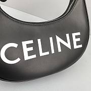 Celine Underarm Bag Full Leather Black 60054 Size 25 x 14 x 7 cm - 2