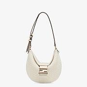 Fendi Small Croissant Cotton Handbag Size 29 x 22 x 3 cm - 1