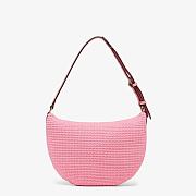 Fendi Small Croissant Cotton Handbag Pink Size 29 x 22 x 3 cm - 3