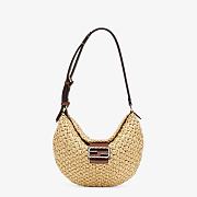 Fendi Croissant Cotton Handbag Size 29 x 22 x 3 cm - 1