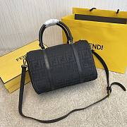 Fendi Old Flower Fabric Pillow Bag Black Size 31 × 20 cm - 2