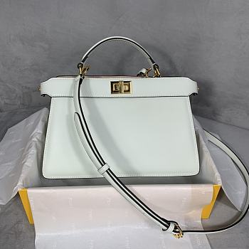 Fendi Peekaboo Iseeu Grow Grass White 88N323 Size 29 x 19 x 11.5 cm