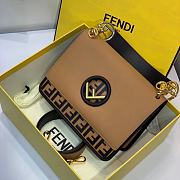 Fendi Cowhide Double F Printing Brown 2820L Size 26 cm - 6