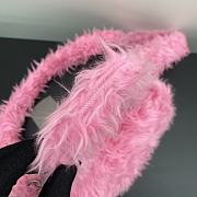 Balenciaga Hourglass Three-Dimensional Fur Pink  - 2