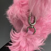 Balenciaga Hourglass Three-Dimensional Fur Pink  - 4