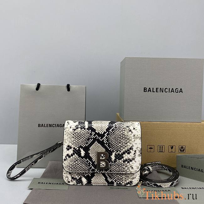 Balenciag B Bag Small Snake Pattern 92951 Size 18 x 14 x 10 cm - 1