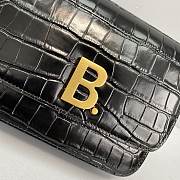 Balenciag B Bag Small Crocodile Black 92951 Size 18 x 14 x 10 cm - 2