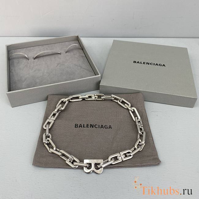 Balenciaga Silver Necklace 92992 Size 44 cm - 1