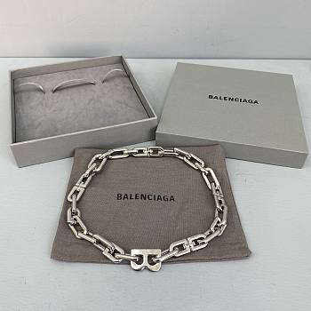 Balenciaga Silver Necklace 92992 Size 44 cm