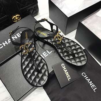 Chanel Sandals Black 