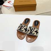 LV Slippers Raffia Black/Brown - 1