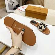 LV Slippers Raffia Black/Brown - 5