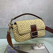 Fendi Baguette Woven Straw Bag Size 26 x 14 x 4 cm - 6