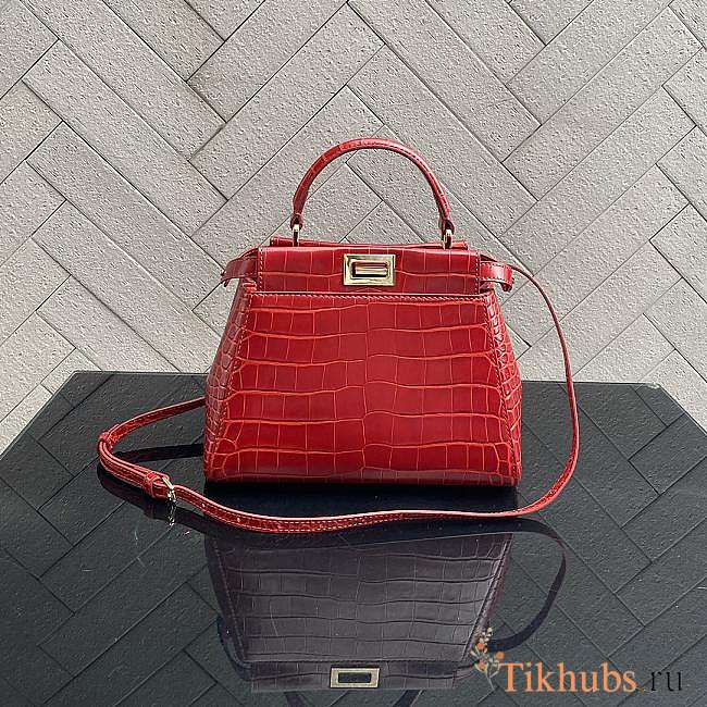 Fendi Peekaboo Mini Red Size 23 cm - 1