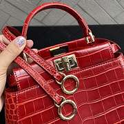 Fendi Peekaboo Mini Red Size 23 cm - 2