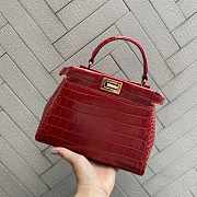 Fendi Peekaboo Mini Red Size 23 cm - 5