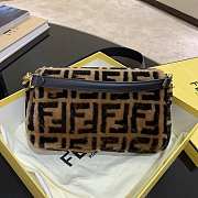 Fendi Baguette Brown Sheepskin Bag Size 26 x 14 x 4 cm - 4