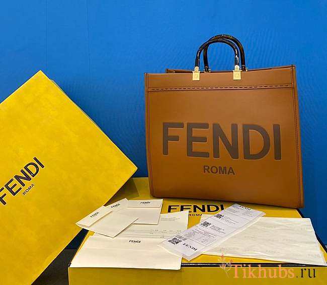 Fendi Tote In Orange Size 40 x 17 x 37 cm - 1