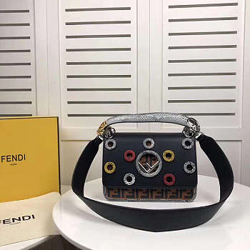 Fendi Kan Handbag Red 0592 Size 25 x 18 x 10 cm