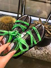 Balenciaga slippers black&green&orange - 4