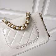 Chanel Flap Bag White AS0074 Size 15 x 6 x 22 cm  - 4