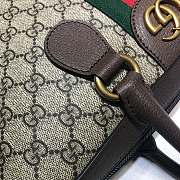 Gucci HandBag Brown/Red And Green Belt 574793 Size 36.5 x 28.5 x 7 cm - 5