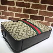 Gucci HandBag Brown/Red And Green Belt 574793 Size 36.5 x 28.5 x 7 cm - 3