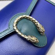 Gucci Dionysus Leather Mini Chain Bag Blue 401231 Size 20 x 13.5 x 3 cm - 6