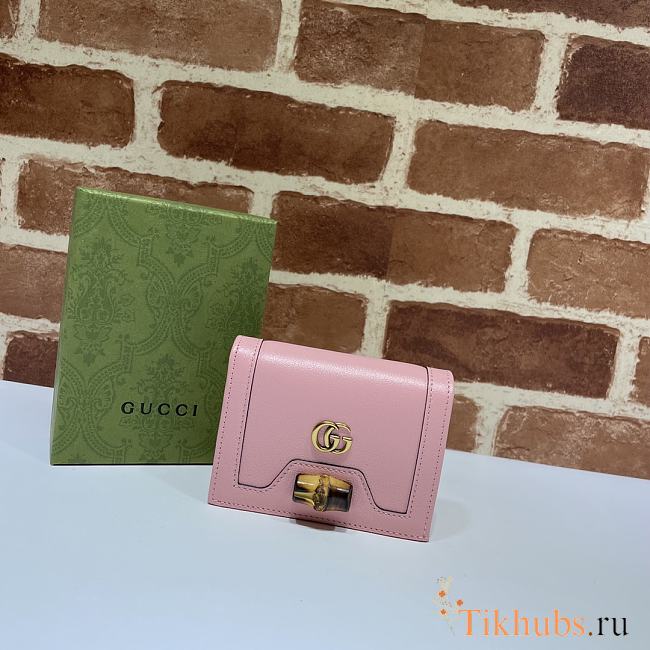 Gucci Ladies Card And Coin Box Pink 658244 Size 11 x 8 x 2.5 cm - 1