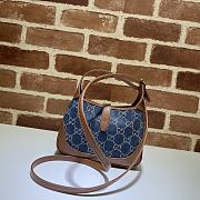 Gucci Blue Jackie 1961 Mini Cross Body Bag 637092 Size 19 x 13 x 3 cm - 3