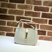 Gucci Blue Jackie 1961 Mini Cross Body Bag Rice White 637091 Size 19 x 13 x 3 cm - 1