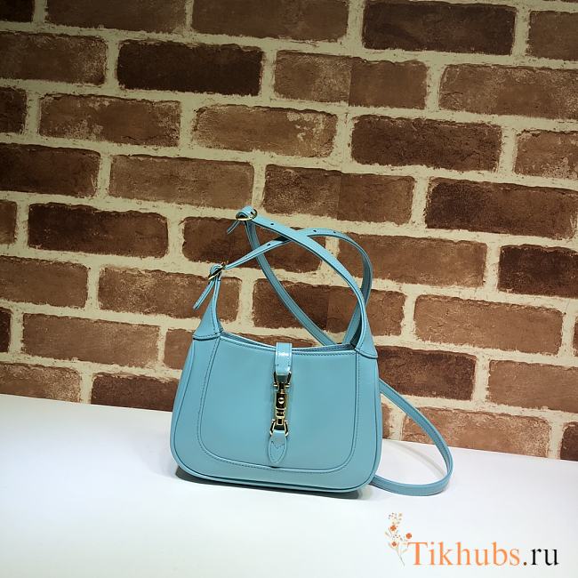 Gucci Blue Jackie 1961 Mini Cross Body Bag Light Blue 637091 Size 19 x 13 x 3 cm - 1