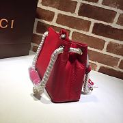 Gucci Soho Leather Chain Strap Shoulder Bag Red 387043 Size 25 x 18 x 10 cm - 6