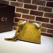 Gucci Soho Leather Chain Strap Shoulder Bag Bright Yellow 387043 Size 25 x 18 x 10 cm - 1