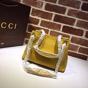 Gucci Soho Leather Chain Strap Shoulder Bag Bright Yellow 387043 Size 25 x 18 x 10 cm - 5