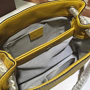 Gucci Soho Leather Chain Strap Shoulder Bag Bright Yellow 387043 Size 25 x 18 x 10 cm - 3