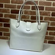 Gucci Medium Tote With Double G In White Leather 649577 Size 35 x 32 x 11 cm - 5