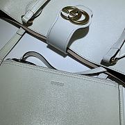 Gucci Medium Tote With Double G In White Leather 649577 Size 35 x 32 x 11 cm - 2