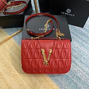 Versace Virtus Embroidered Sheepskin Red 2002 Size 24 x 9 x 16.5 cm - 1